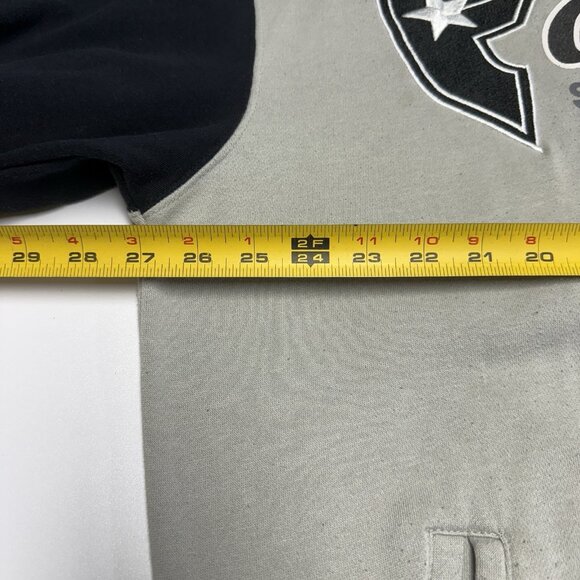 Vintage Famous Stars & Straps Hoodie Sweatshirt Mens XL 27x29 Y2K Gray Snap - Picture 15 of 16